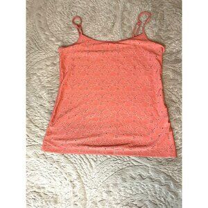 Loft Outlet Women's Spaghetti Strap Tank Top Dark Pink Size L